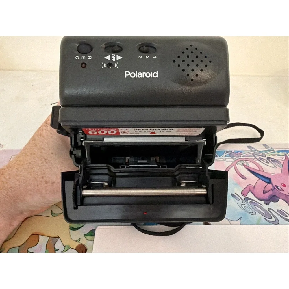 Vintage Polaroid 636 Talking Camera Retro 600 Film Instant Camera Black